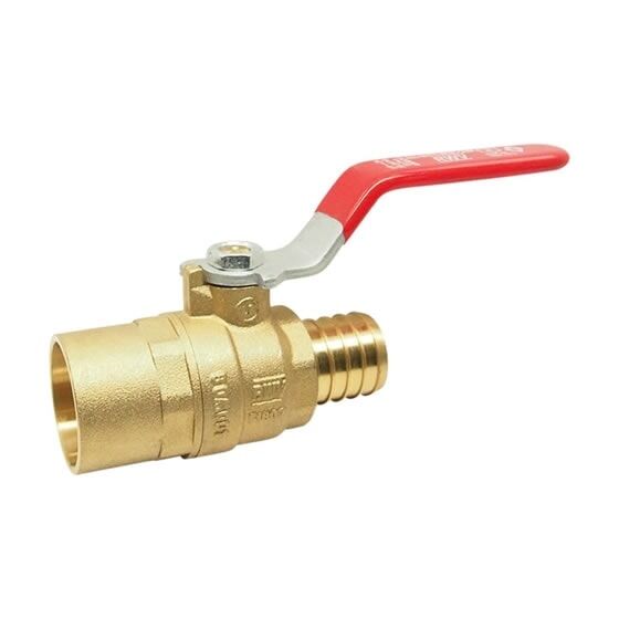 1" Lead Free* Brass 2-Piece Full Port Ball Valves - SWTxPEX F1807