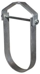 3" Light Duty Adjustable Clevis Hanger; Black & Galvanized