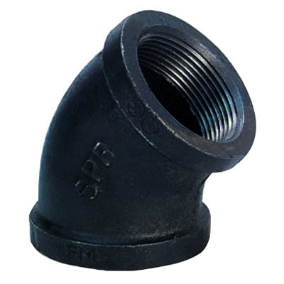 3" 45 Degree Black Malleable Iron Elbows