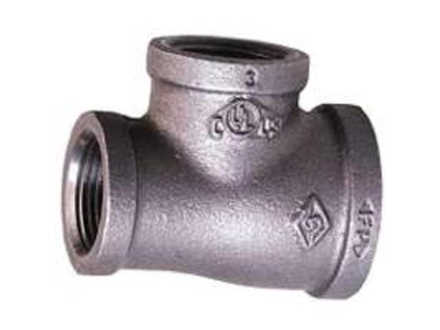 3/4" X 1/2" Black Malleable Iron Reducing Tees