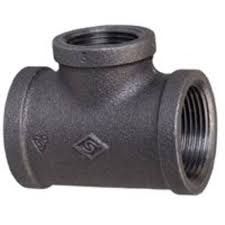 2" X 1-1/2" X 1-1/2" Black Malleable Iron Reducing Tees