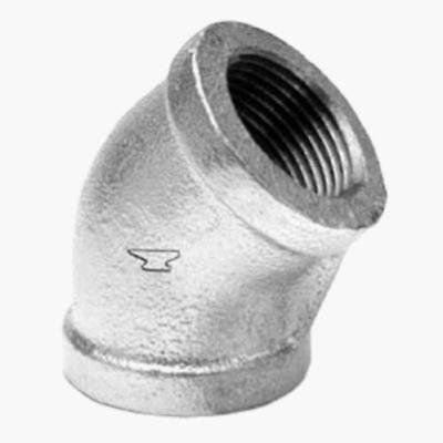 1/2" 45 Degree Galvanized Malleable Iron Elbows