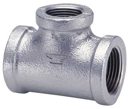 1-1/4" X 1/2" Galvanized Malleable Iron Reducing Tees