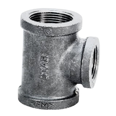 1-1/2" X 3/4" X 3/4" Galvanized Malleable Iron Reducing Tees