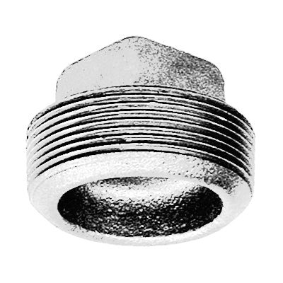 4" Galvanized Malleable Iron Plug (Cored)