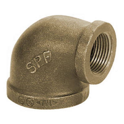 1" X 1/2" Lead Free* 90 Degree Threaded Cast Bronze Reducing Elbows