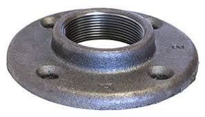 1-1/2" Black Malleable Iron Floor Flanges