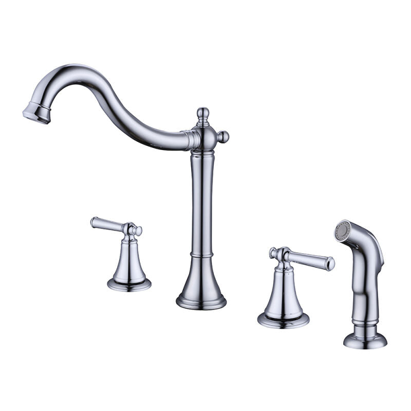 Amiche Two Handle Kitchen Faucet with Spray