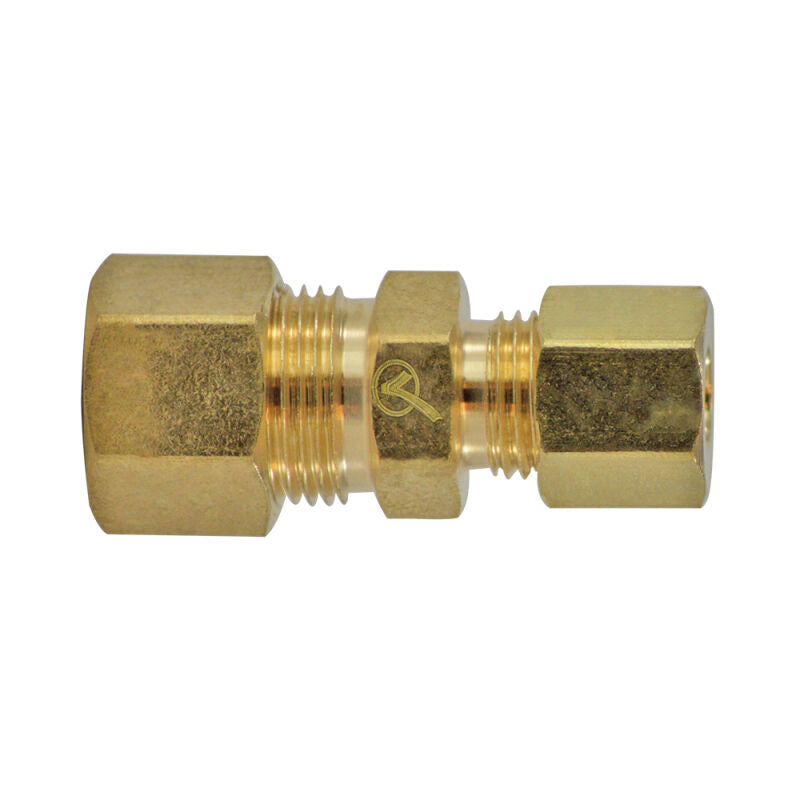 3/8" x 1/4" Brass Compression Reducing Union Lead Free