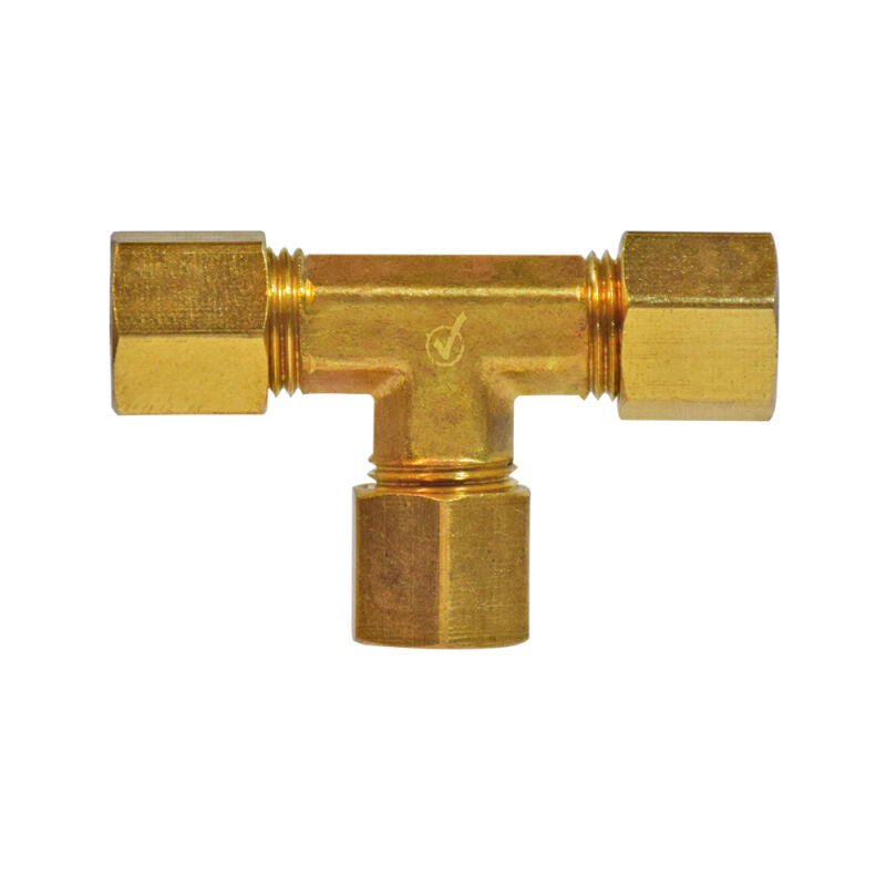 3/8" Brass Compression Tee Lead Free