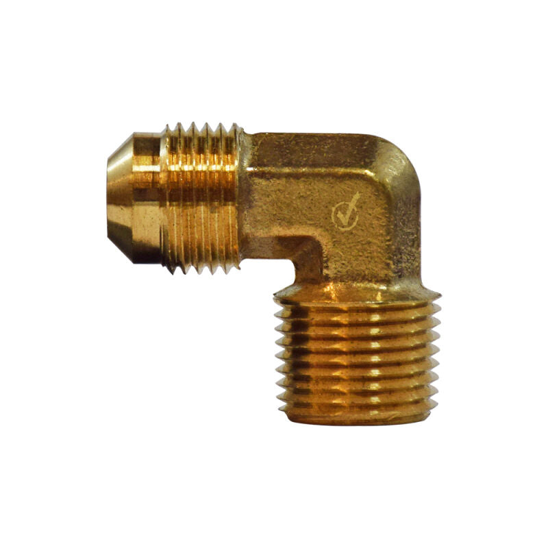 3/8" x 3/4" Flare Brass Male Elbow 90 Lead Free