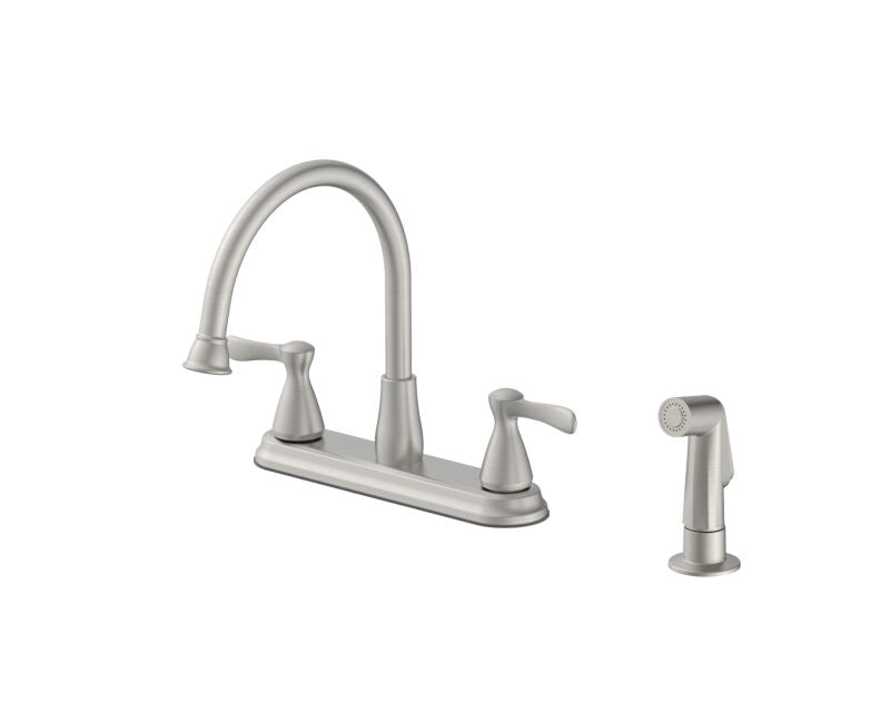Solitea 1.5 GPM Kitchen Faucet Two Handle with Spray