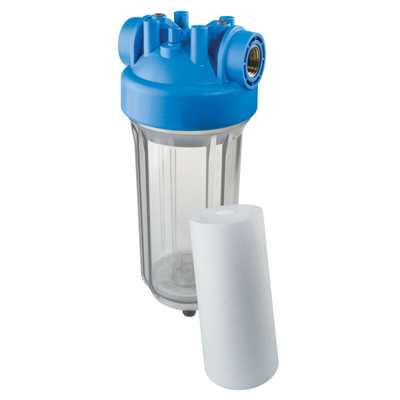 WHOLE HOUSE FILTRATION SYSTEM WITH PLUGGED GAUGE/DRAIN PORTS LF BRASS NPT INSERTS