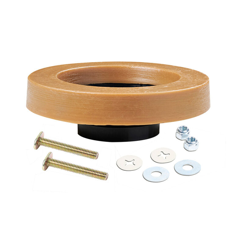 4 in Wax Ring W/Flange with 1/4 x 2-1/2 Bolts
