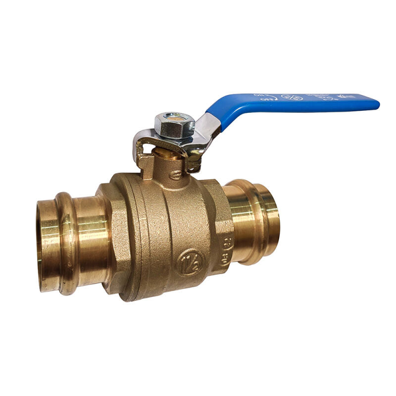 2" Lead Free Brass 2-Piece Full Port Ball Valves - Press