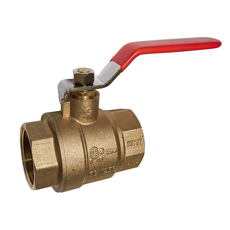 1/2" Brass Economy 2-Piece Full Port Ball Valves - THRD