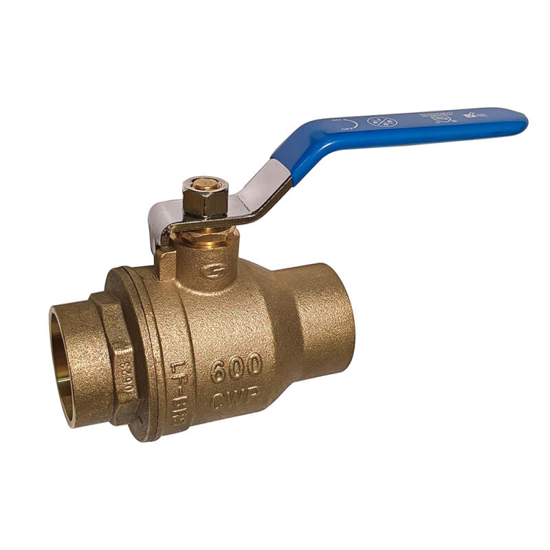 1-1/4" Lead Free Brass 2-Piece Full Port Ball Valves - SWT