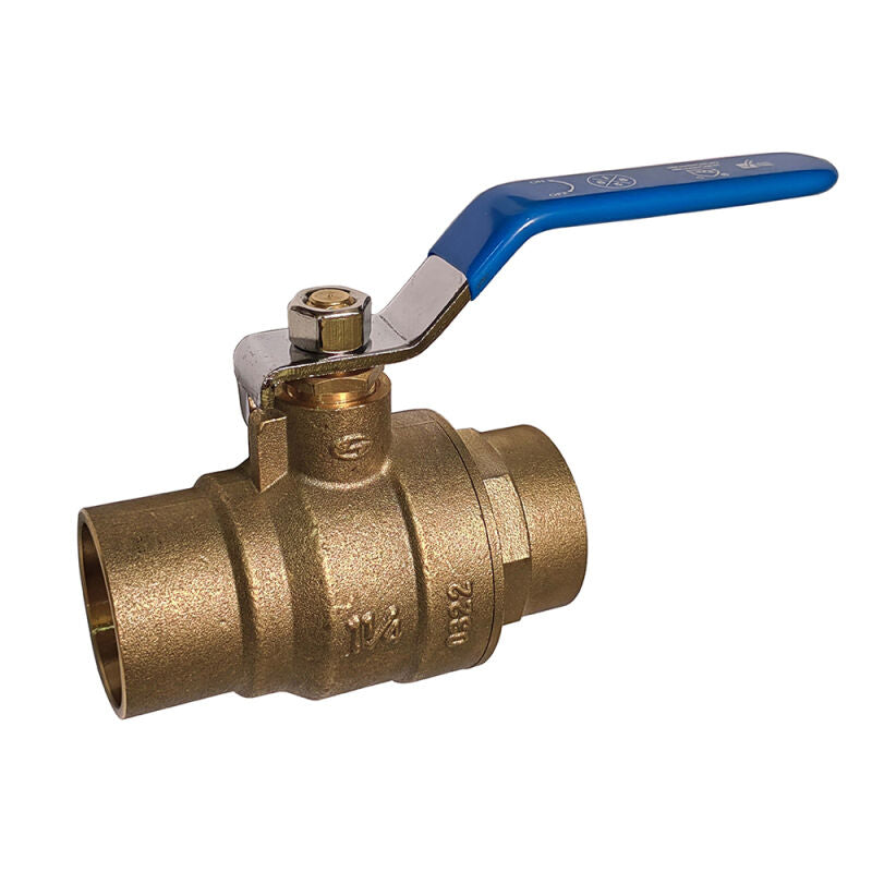 1/2" Lead Free Brass Economy 2-Piece Full Port Ball Valves - SWT