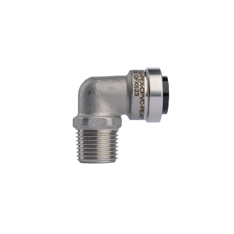 1/2" Push Connect Stainless Steel 90 Degree Male Elbow