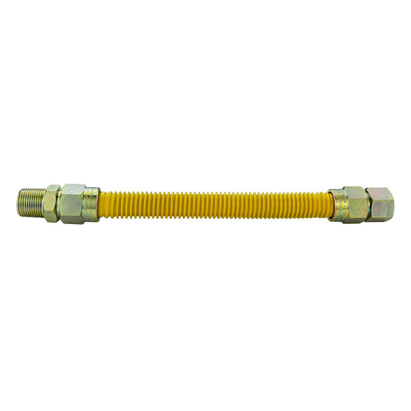 48" Gas Connector Stainless Steel Coated Less Valve - 1 O.D. 3/4 FIP X 3/4 MIP