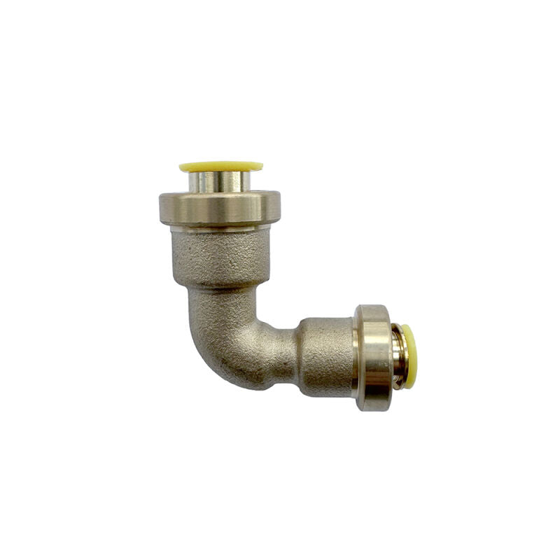 3/8" X 1/4" HVAC Push Connect Brass 90 Reducing Elbow