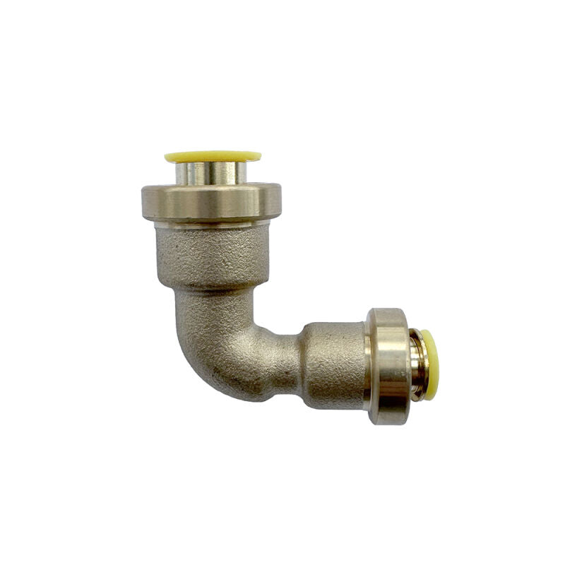 5/8" X 1/2" HVAC Push Connect Brass 90 Reducing Elbow