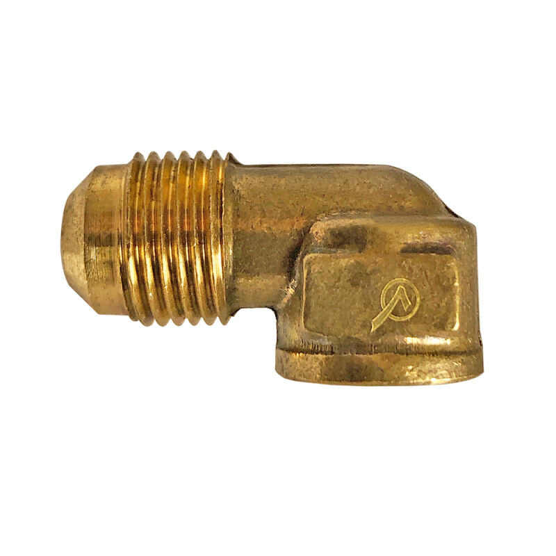 1/2" x 3/8" Flare Brass Female Elbow 90 Lead Free