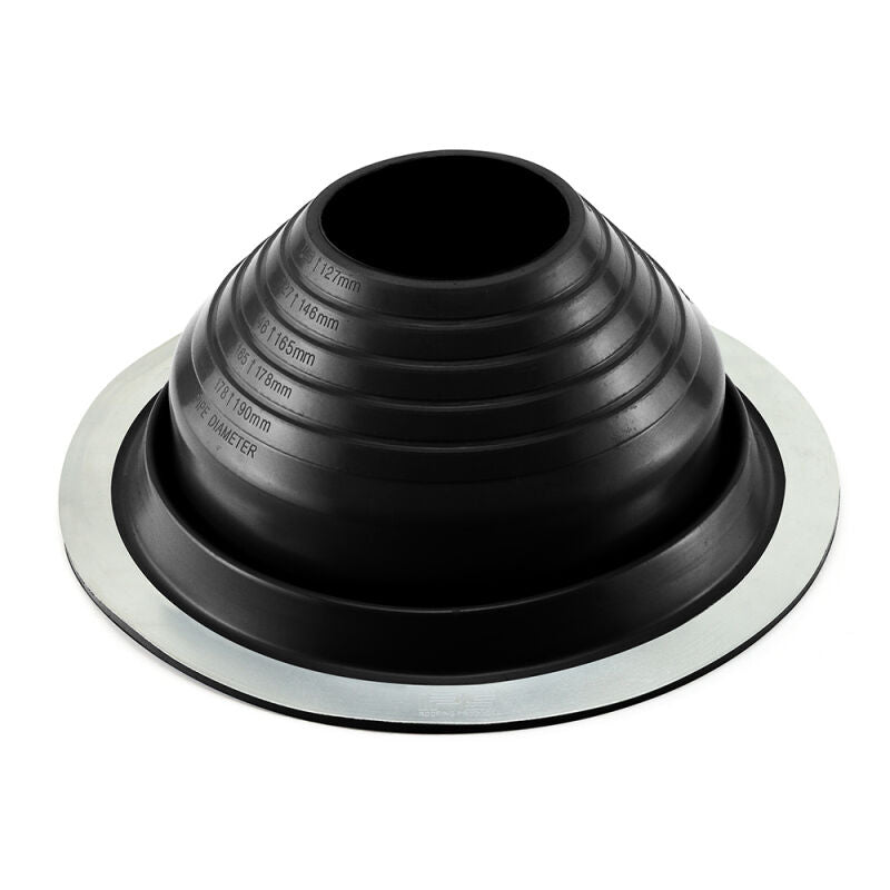 4-1/4" to 7-1/2" Silicone Round Base Metal Roof Flashing