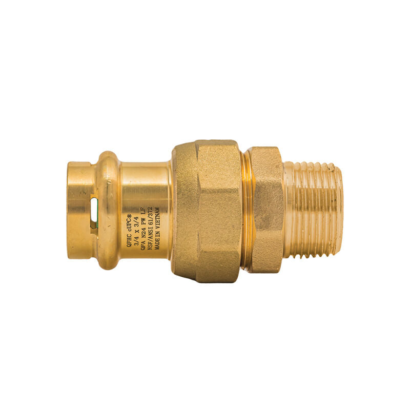 3/4" Press x MIP SurePress Brass Lead Free Union