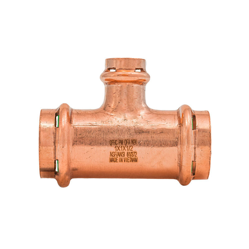 1" x 1" x 1/2" SurePress Copper Tee