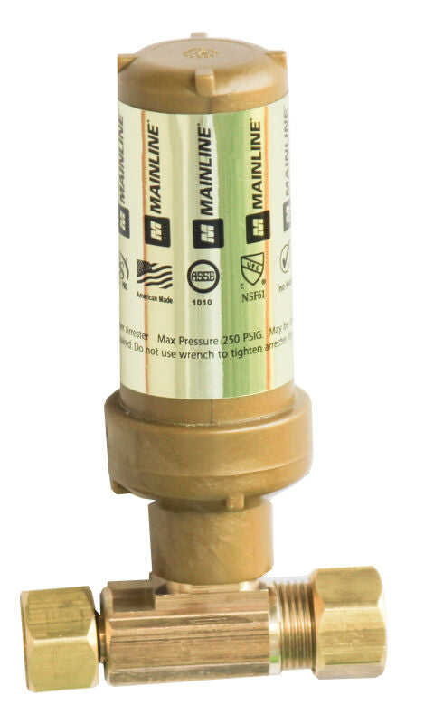 3/8" OD x 3/8" Comp Tee Lead Free* Plastic Water Hammer Arrestor
