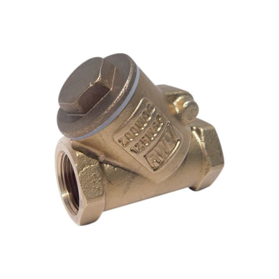 1" Lead Free* Brass "Y" Pattern Swing Check Valves - IPS