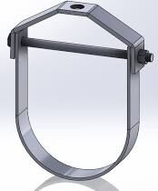 4" Light Duty Adjustable Clevis Hanger; Black & Galvanized