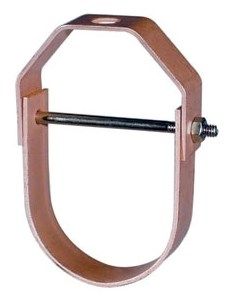 2-1/2" Light Duty Adjustable Clevis Hanger; Copper Plated