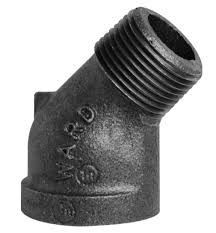 1-1/4" 45 Degree Black Malleable Iron Street Elbows