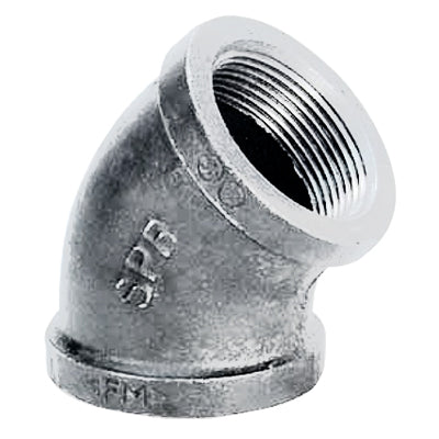 3/8" 45 Degree Galvanized Malleable Iron Elbows
