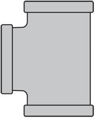 1" X 3/4" X 1/2" Galvanized Malleable Iron Reducing Tees