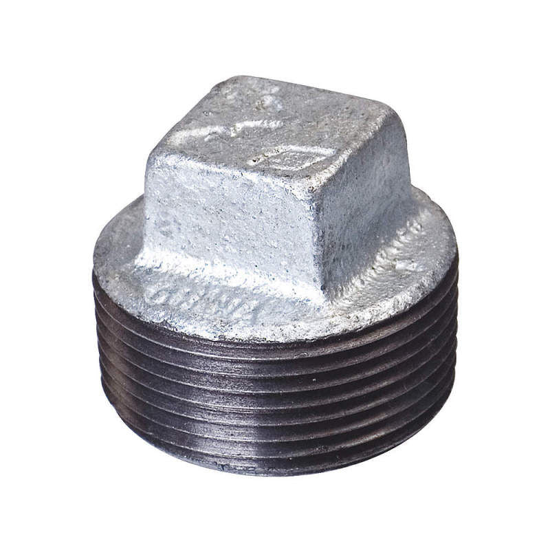 3/4" Galvanized Malleable Iron Plug (Cored)
