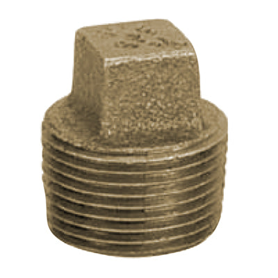 1/4" Lead Free* Threaded Cast Bronze Plug (Solid)