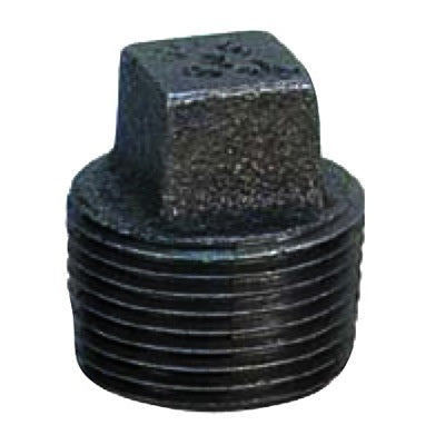 3/8" Black Steel Plug (Solid)