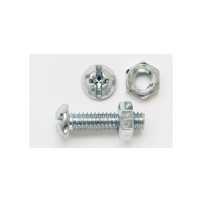 1/4-20 x 3/4 Round Head Stove Bolt Zinc Plated (Jar)