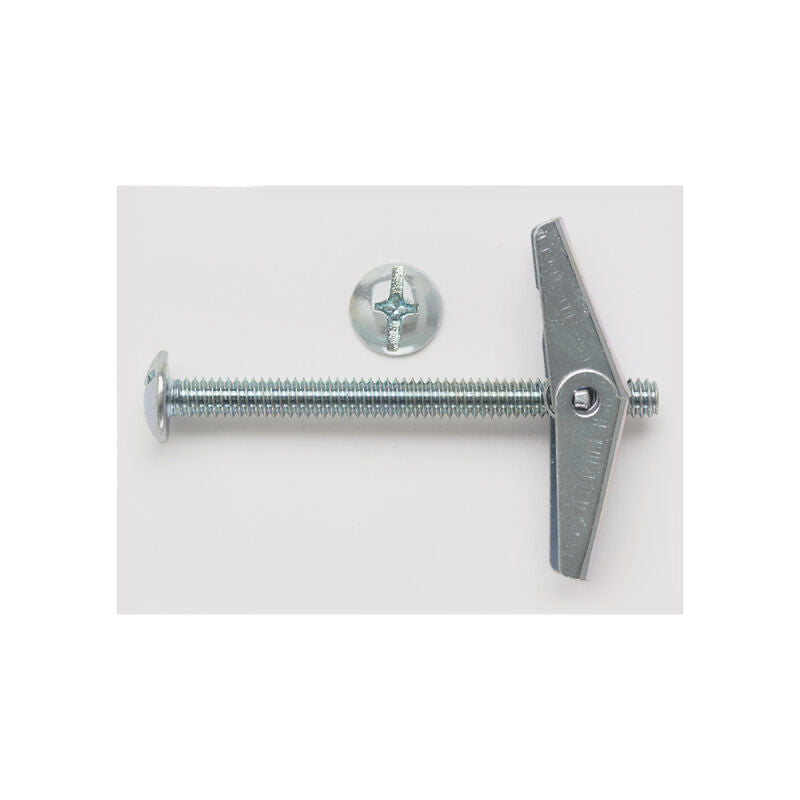 1/4 x 4 Mushroom Head Toggle Bolt Zinc Plated