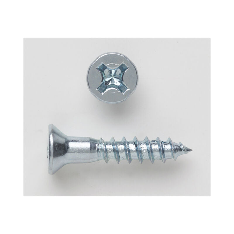 12 x 2 Flat Head Phillip Wood Screw Zinc Plated (Jar)