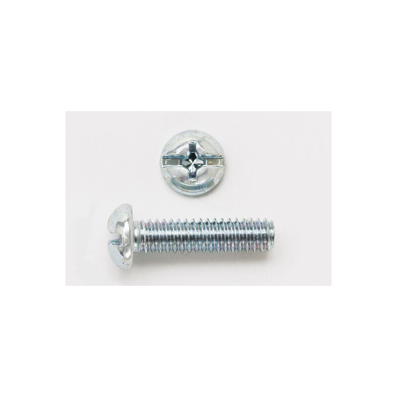 10-32 x 1 Round Head Machine Screw Zinc Plated (Box)