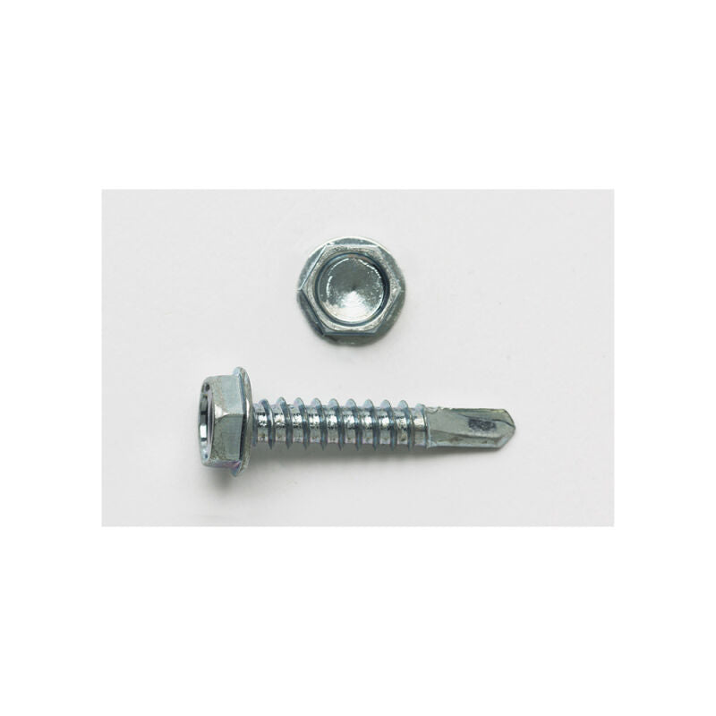 10 x 1/2 Hex Washer Head Self Drill Screw Zinc Plated (Jar)