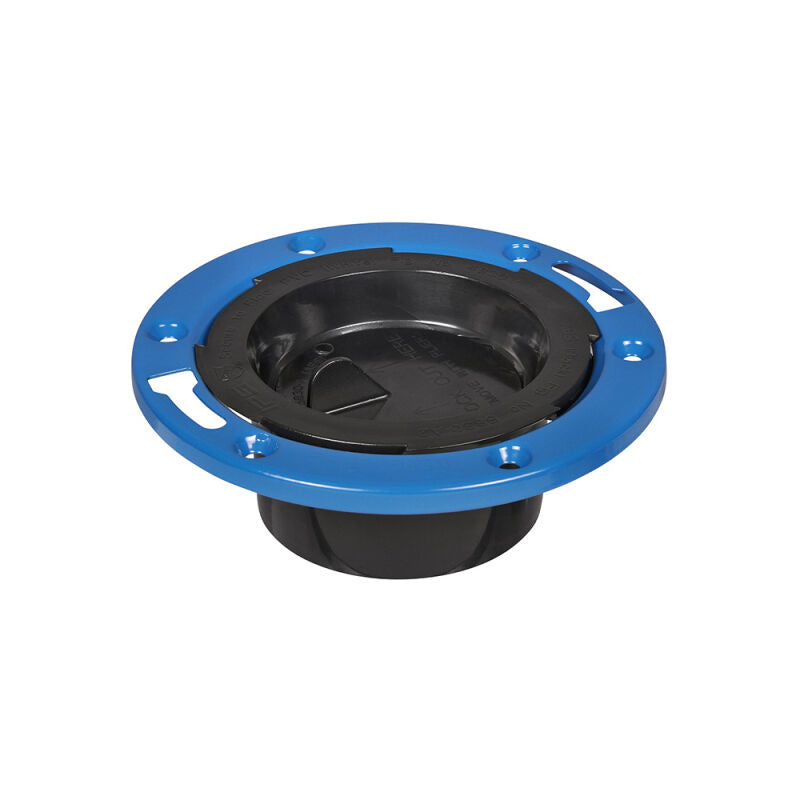 3" or 4" ABS Adjustable Metal Ring Closet Flange w/Test Cap