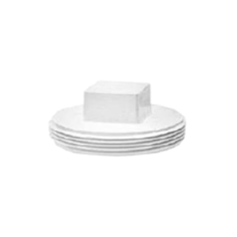 4" ABS Square Raised Head Cleanout Plug