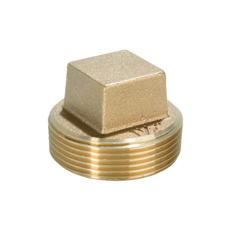 1-1/2" Brass Raised Head Cleanout Plugs - LA Style