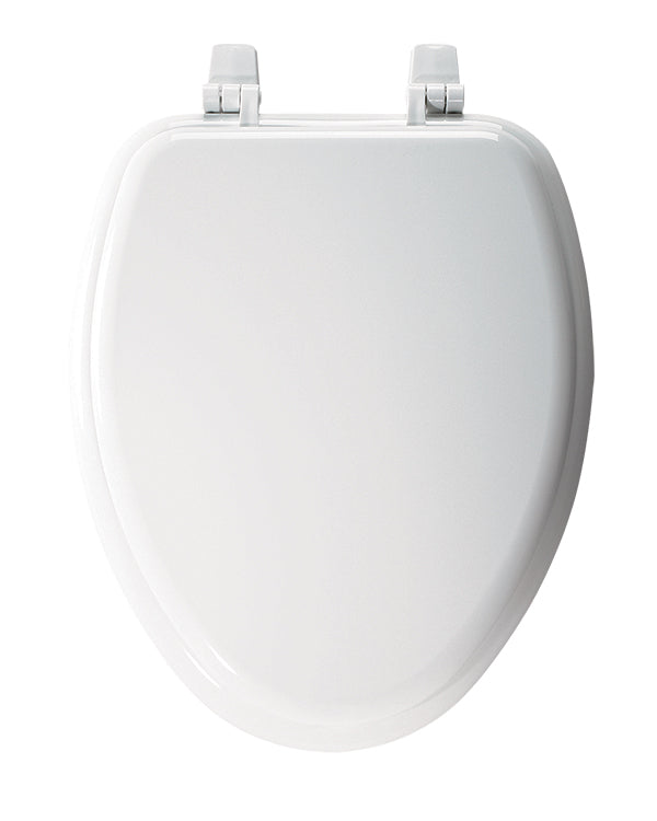 Basic Elongated Molded Wood Seat - White