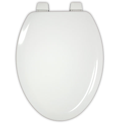 Premium Elongated Molded Wood Seat - White - White